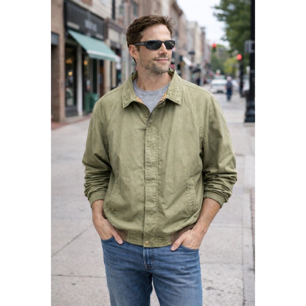 Vintage Woolrich Mens Outdoor Wear Full Zip Harrington Jacket with Pockets Sz L